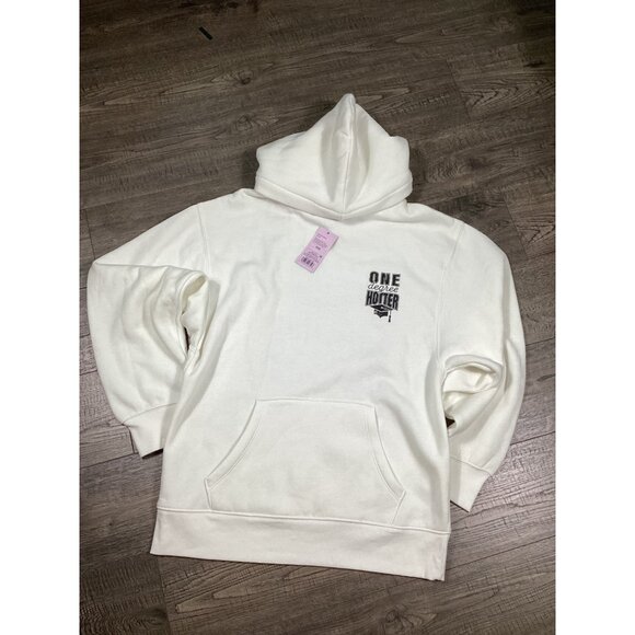 Wild Fable White One Degree Hotter Logo Mens Hoodie Sweater XXS School Winter - Picture 1 of 9
